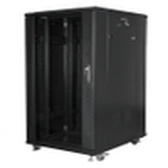 ARMARIO LANBERG RACK 19" 27U 600X800 FLAT PACK NEGRO PUERTA CRISTAL CON LCD