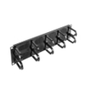 ORGANIZADOR DE CABLES LANBERG 10 ANILLOS 19" 2U TIPO B CON CEPILLO NEGRO