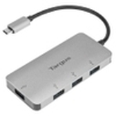 ADAPTADOR TARGUS USB-C A 4xUSB 3.0 PLATA