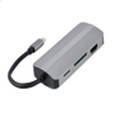ADAPTADOR MULTIPUERTO USB TIPO-C 8 EN 1 PLATA