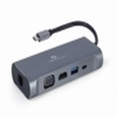 ADAPTADOR MULTIP GEMBIRD USBC 7EN1 HUB3.0,HDMI,VGA,PD,LECTOR TARJETAS,AUDIOGRIS