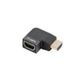 ADAPTADOR 8K LANBERG HDMI(M) A HDMI(H) ANGULO DERECHA ALUMINIO PLATA