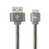CABLE DE CARGA Y DATOS GEMBIRD USB TIPO C DE METAL EN ESPIRAL PREMIUM, 2M, GRIS