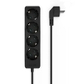 REGLETA AISENS BASE 4 TOMAS SIN INTERRUPTOR CABLE 3x1.5MM2 1.4M NEGRO