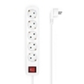 REGLETA AISENS BASE 5 TOMAS INTERRUPTOR CABLE 3x1.5MM2 1.4M BLANCO