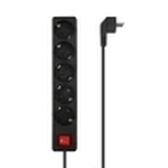 REGLETA AISENS BASE 5 TOMAS INTERRUPTOR CABLE 3x1.5MM2 1.4M NEGRO