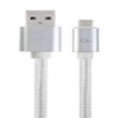 CABLE USB  GEMBIRD TRENZADO ALGODÓN CONECTORES METÁLICOS, 1,8 M