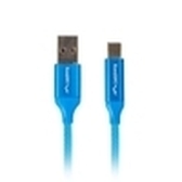 CABLE USB LANBERG 2.0 MACHO/USB C MACHO QUICK CHARGE 3.0 1.8M AZUL