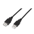 CABLE AISENS USB 2.0 TIPO A M-A H NEGRO 1.0M