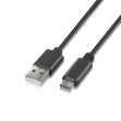 CABLE AISENS USB 2.0 3A TIPO USB-C M-A M NEGRO 1.0M
