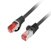 CABLE RED LANBERG LATIGUILLO CAT.6 S/FTP LSZH CU 0.25M NEGRO FLUKE  PASSED