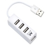 HUB EWENT USB 2.0 HIGH SPEED USB-A 4 PUERTOS BLANCO