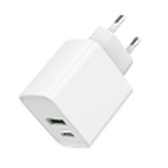 CARGADOR RAPIDO USB GEMBIRD DE 2 PUERTOS Y 20 W, BLANCO