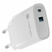 CARGADOR NATEC RIBERA GAN 30W PD3.0 QC3.0 1XUSB-A + 1XUSB-C BLANCO