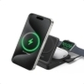 CARGADOR ANKER MAGGO MAGNETIC WIRELESS CHARGER 15W FOLDABLE 3-IN-1 BLACK EU PLUG