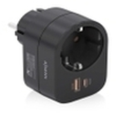 REGLETA PARED AISENS 1 TOMA USB-C 20W PD3.0 USB-A 20W QC3.0 NEGRO